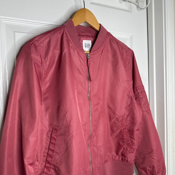 WOMEN'S GAP PINK BOMBER JACKET US SIZE M - Picture 3 of 11